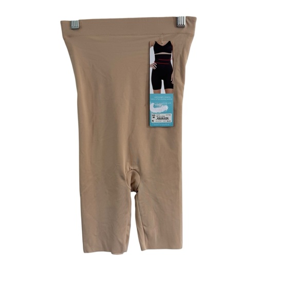 Assets By Spanx Other - Assets by Spanx Pure Beige Lightweight High Waist Mid Thigh Shaping Shorts Sz M